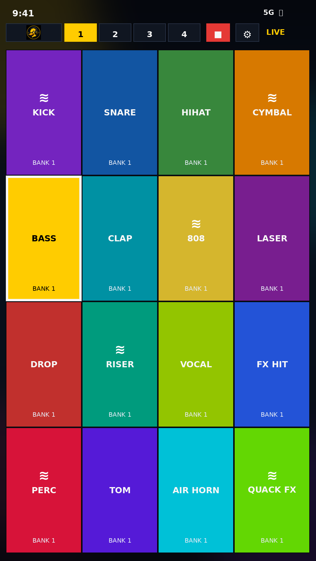 Quack Quack DJ Sampler play board